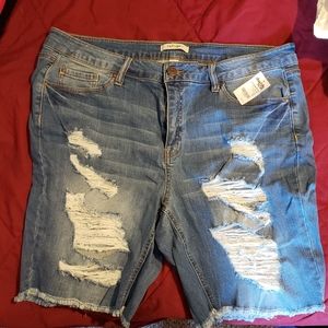 Charlotte Russe Bermuda Jean Shorts